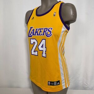 Kobe Bryant #24 Los Angeles Lakers NBA 4Her Adidas Gold Jersey Women's SMALL